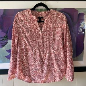 Gap Floral Print Tunic Style Blouse Size Small